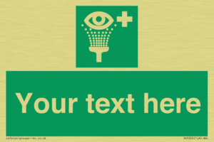 Custom Eye Wash Station Sign